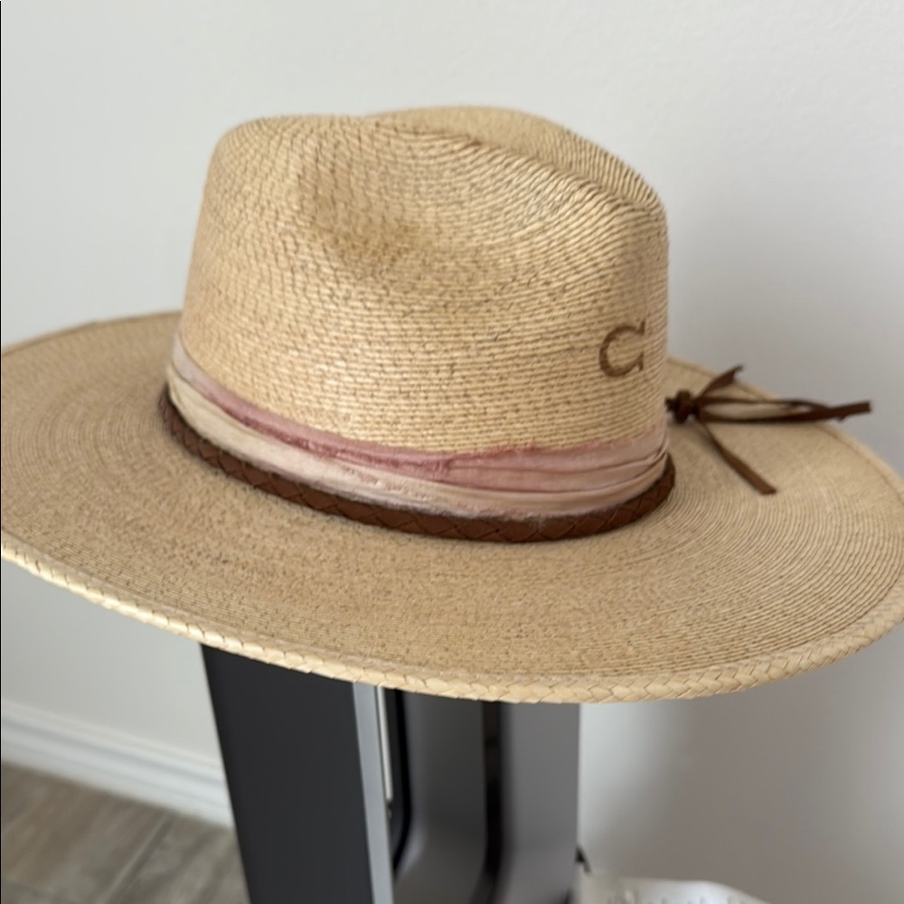 Charlie Horse Straw Hat with Wide Brim and Bow